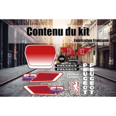 Pack autocollants Peugeot 103 SP Bleu Rouge Ph3 - Mob Shop