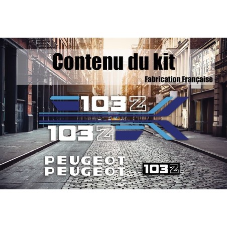 Pack autocollants pour Peugeot 103 Z Bleu