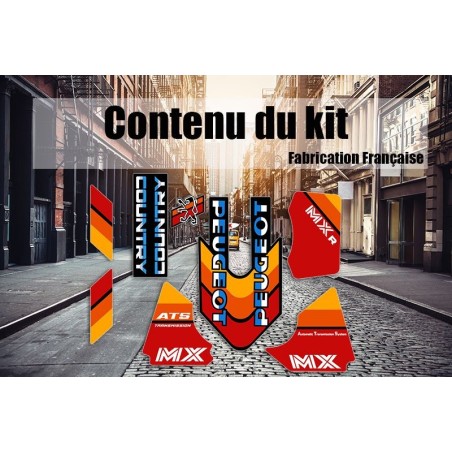 Pack autocollants décalcomanie Peugeot Country MXr Noir