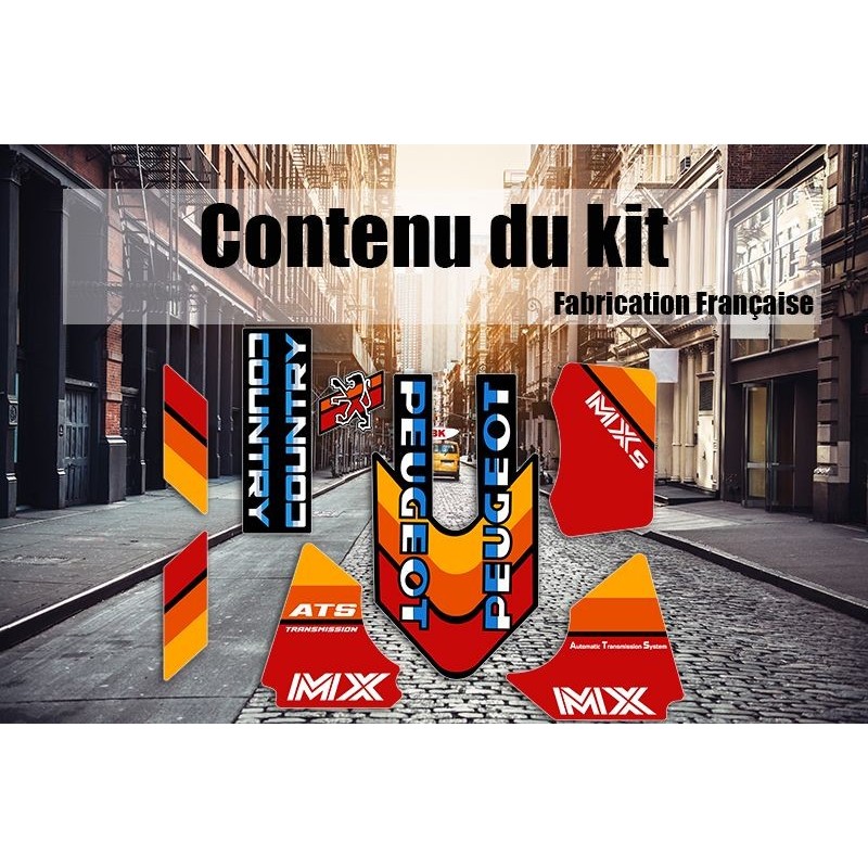 Pack autocollants Peugeot Country MXs Noir