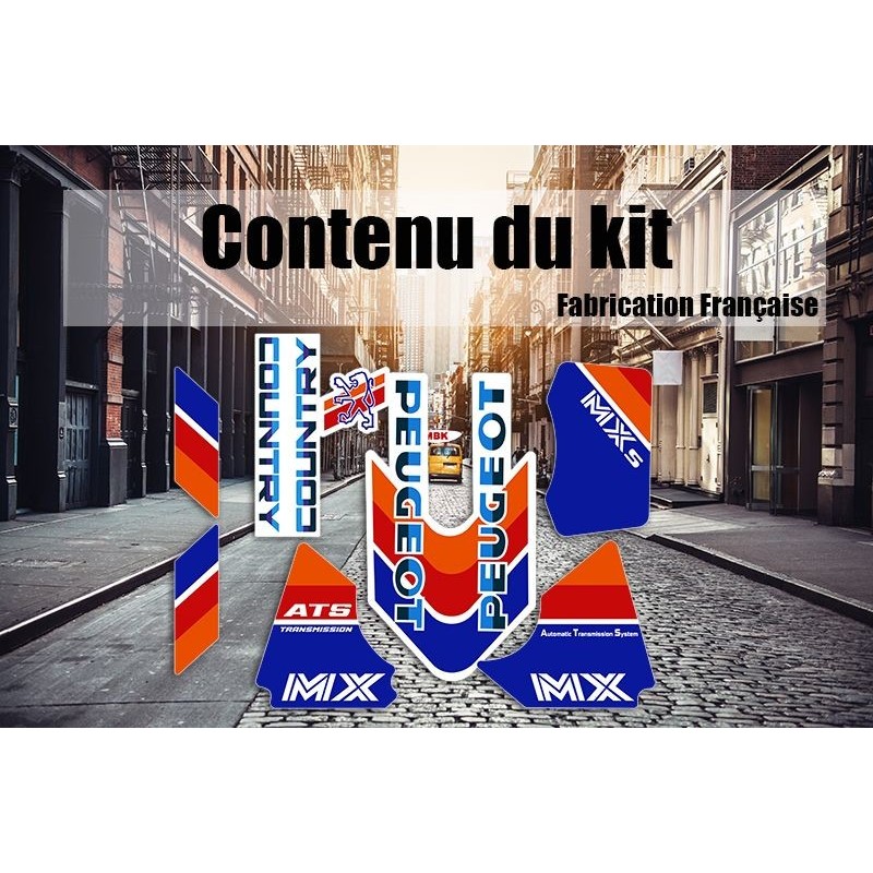 Pack autocollants Peugeot Country MXs Blanc