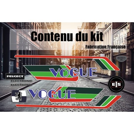 Pack stickers autocollants Peugeot 103 Vogue Ph1 Vert