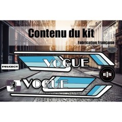 Lot autocollants  Peugeot 103 Vogue Ph1 Bleu - Mob Shop