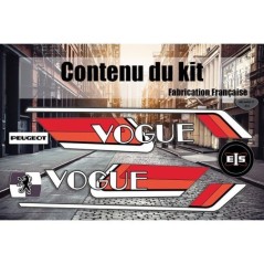 Lot Autocollants  Peugeot 103 Vogue Ph1 Noir - Mob Shop