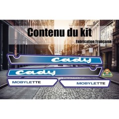 Kit Déco autocollants MBK Mobylette CADY Blanc Bleu - Mob Shop