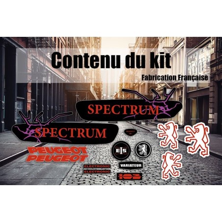 Kit Stickers autocollants Peugeot 103 Spectrum - Mob Shop