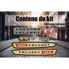 Kit déco Autocollants Peugeot 103 VS Jaune - Mob Shop