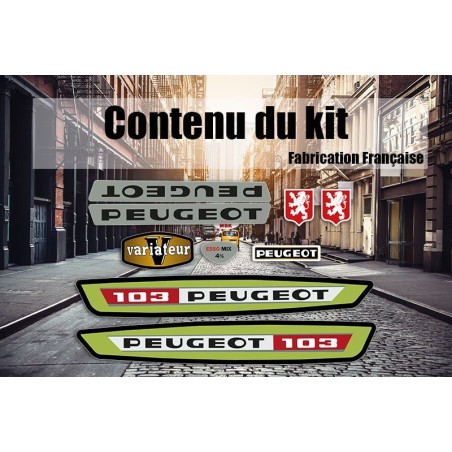 Kit déco autocollants Peugeot 103 VS Vert Clair