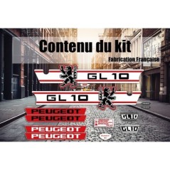 Kit déco stickers Peugeot GL10 rouge - Mob Shop