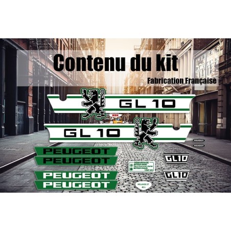 Kit déco autocollants Peugeot GL10 Vert