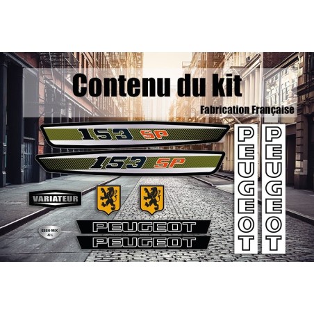 Kit autocollants déco Peugeot 153 SP - Mob Shop