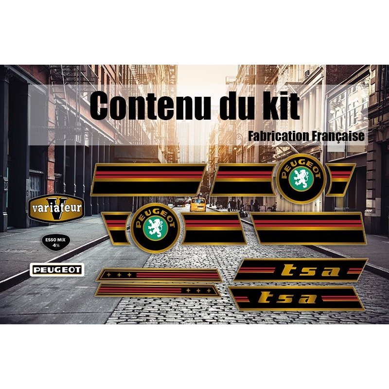 Kit autocollants déco Peugeot TSA