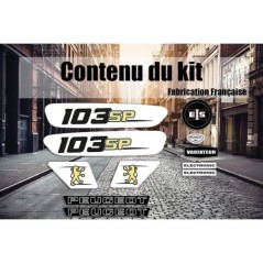 Kit déco stickers Peugeot 103 SP Blanc - Mob Shop