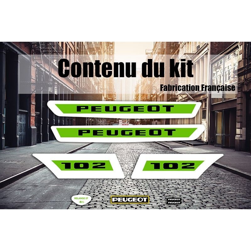 Kit déco décalcomanies Peugeot 102 K Vert