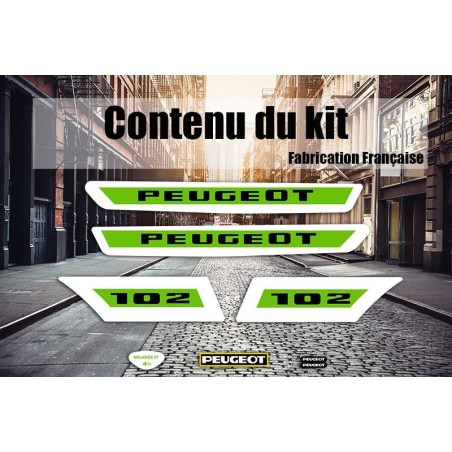 Kit déco Stickers Peugeot 102 K Vert