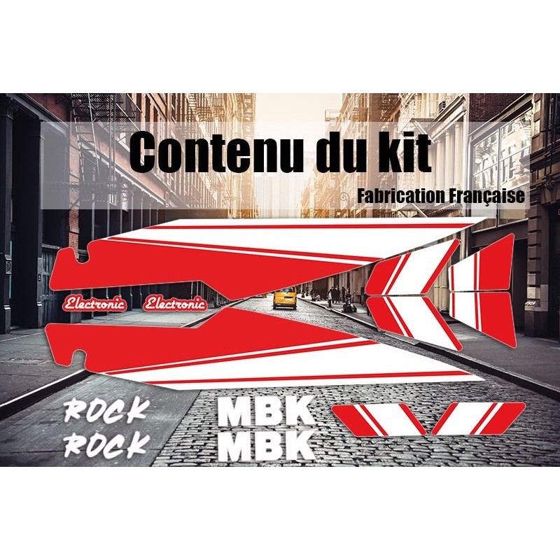 Kit Déco Stickers MBK 51 Rock - Rouge