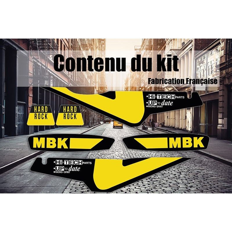 Kit Déco autocollants MBK Hard Rock 02 -  Jaune