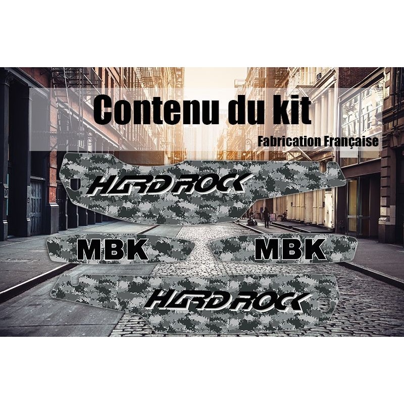 Kit Déco autocollants MBK 51 Hard Rock - Noir 02