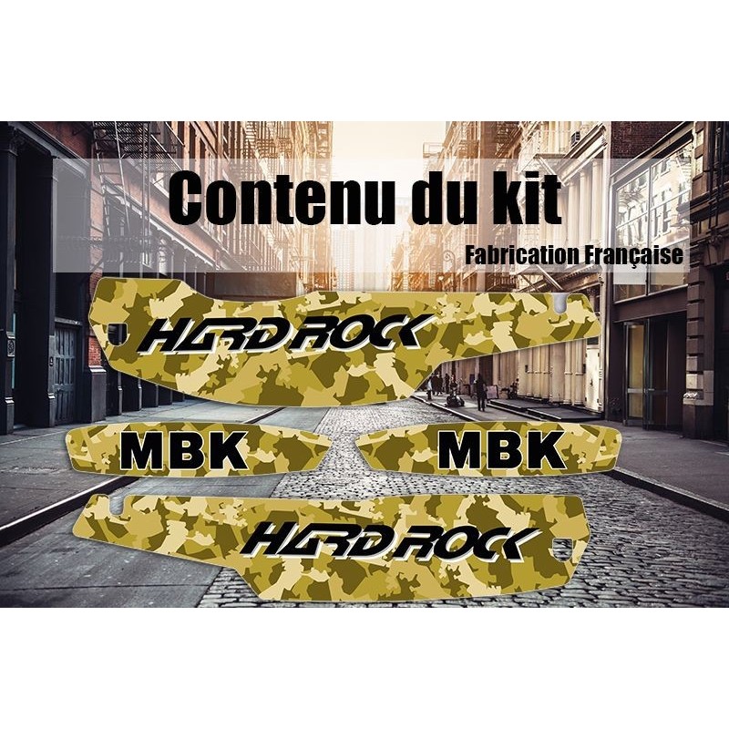 Kit Déco autocollants MBK 51 Hard Rock - Vert Kaki