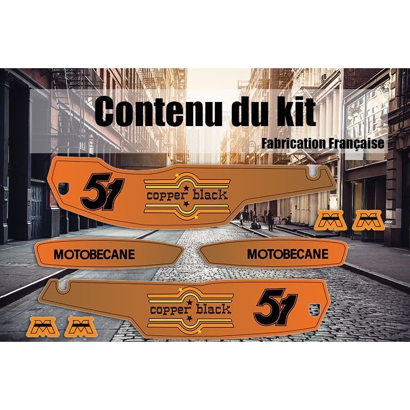 Kit Déco autocollants MBK 51 Copper Black