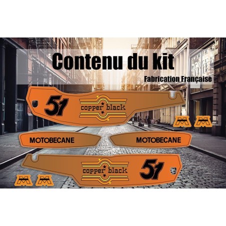 Kit Déco stickes MBK 51 Copper Black - Mob Shop