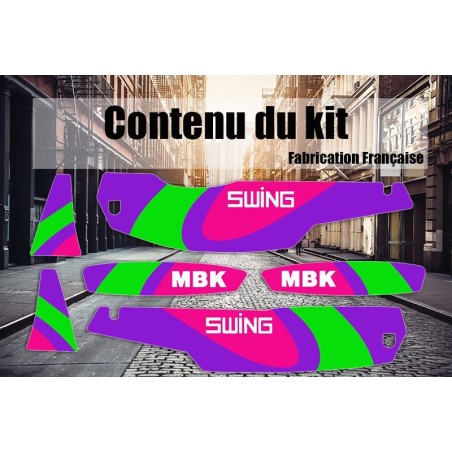 Pack décalcomanies Stickers MBK 51 Swing Violet