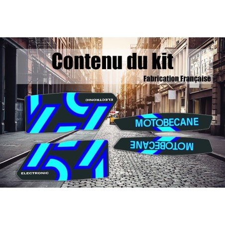 pack décalcomanies Stickers MBK Motobecane 51 J Bleu