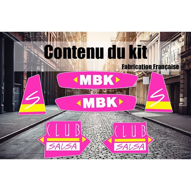 Kit autocollants décalcomanies  MBK 51 Club Salsa Rose