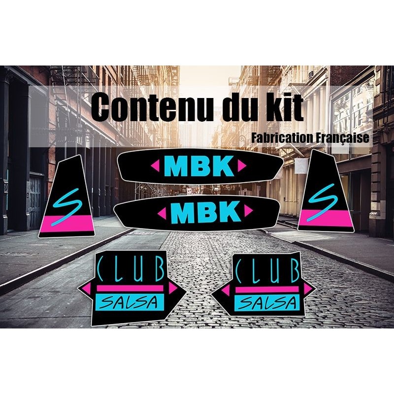 Kit Stickers décalcomanie MBK 51 Club Salsa noir