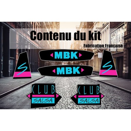 Kit Stickers décalcomanie MBK 51 Club Salsa noir