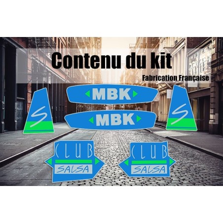 Kit Stickers MBK 51 Club Salsa bleu - Mob Shop