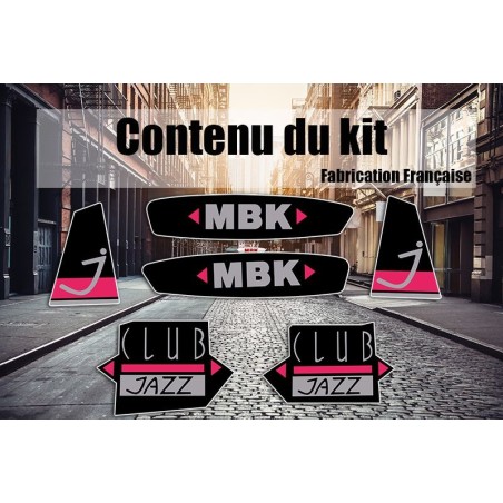 Kit Stickers MBK 51 Club Jazz noir - Mob Shop