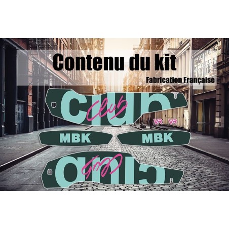 Kit Mobylette Stickers décalcomanie MBK 51 Club vert