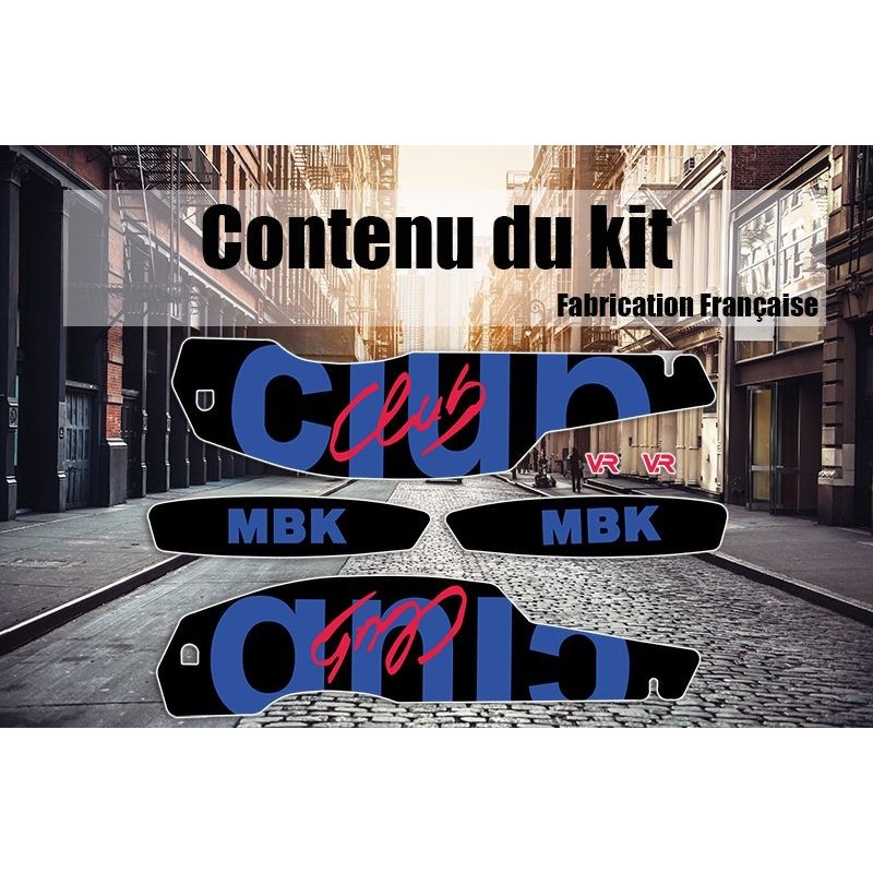 Kit Mobylette Stickers autocollants MBK 51 Club noir