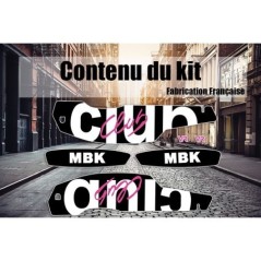 Kit Mobylette Stickers MBK 51 Club blanc - Mob Shop