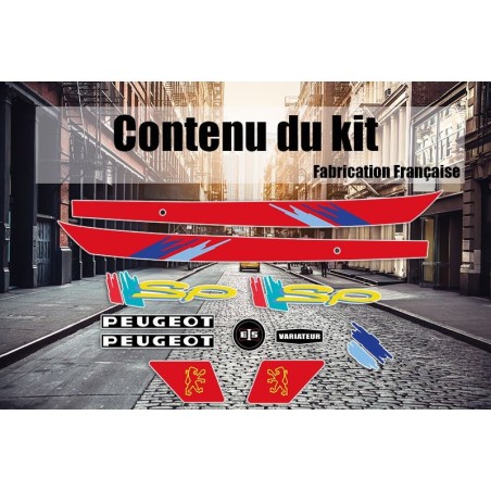 Kit déco Stickers Peugeot 103 SP Rouge - Mob Shop