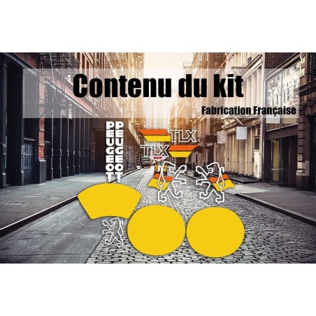 Kit déco décalcomanie Peugeot TLX jaune