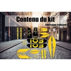 Kit autocollants Peugeot 103 RCX - Jaune