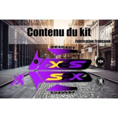 Kit autocollants Peugeot 103 SPX Ph2 - Violet