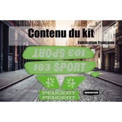 Kit autocollants Peugeot 103 Sport - Vert