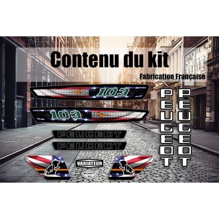 Kit autocollants Peugeot 103 MVL - Super Fabrique