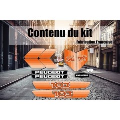 Kit déco Peugeot 103 MVL Ph2 - orange