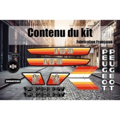 Kit déco Peugeot 103 MVL Sport Orange - Super Fabrique