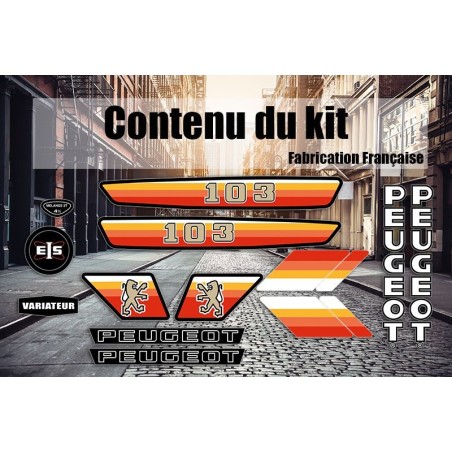 Kit déco Peugeot 103 MVL Sport Orange