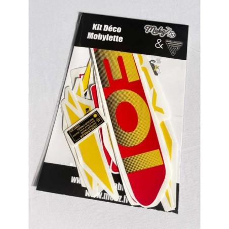 Pack stickers Peugeot 103 RCX Jaune et rouge