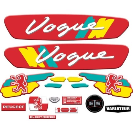 Pack stickers Peugeot 103 Vogue Bleu foncé