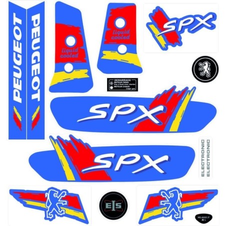 Kit Déco Peugeot 103 SPX Bleu et Rouge