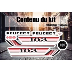 Kit déco Stickers Peugeot 103 Vogue PH2 Rouge