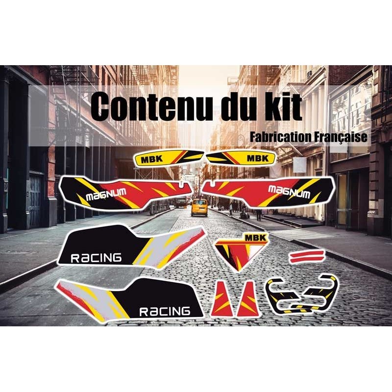 Kit Déco MBK 51 Magnum Racing (MR1) Black Compétition