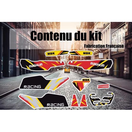 Kit Déco MBK 51 Magnum Racing (MR1) Yellow Compétition - Super Fabrique